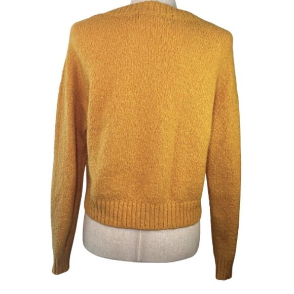 VERO MODA Yellow Fuzzy Front Seam Pullover Sweater Size S - Picture 6 of 14